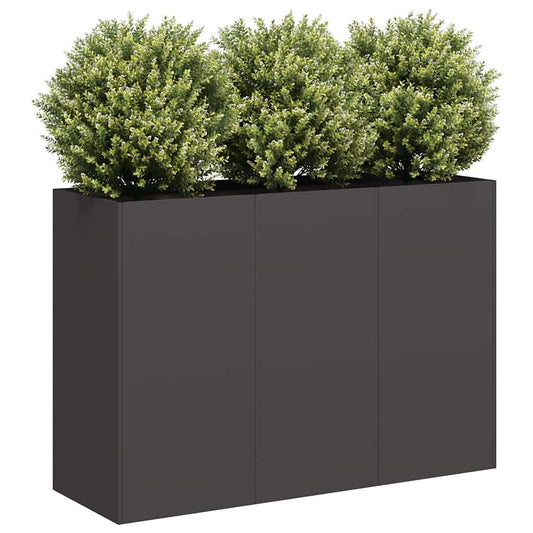 Planter 120x40x80 cm Cold-rolled Steel Black