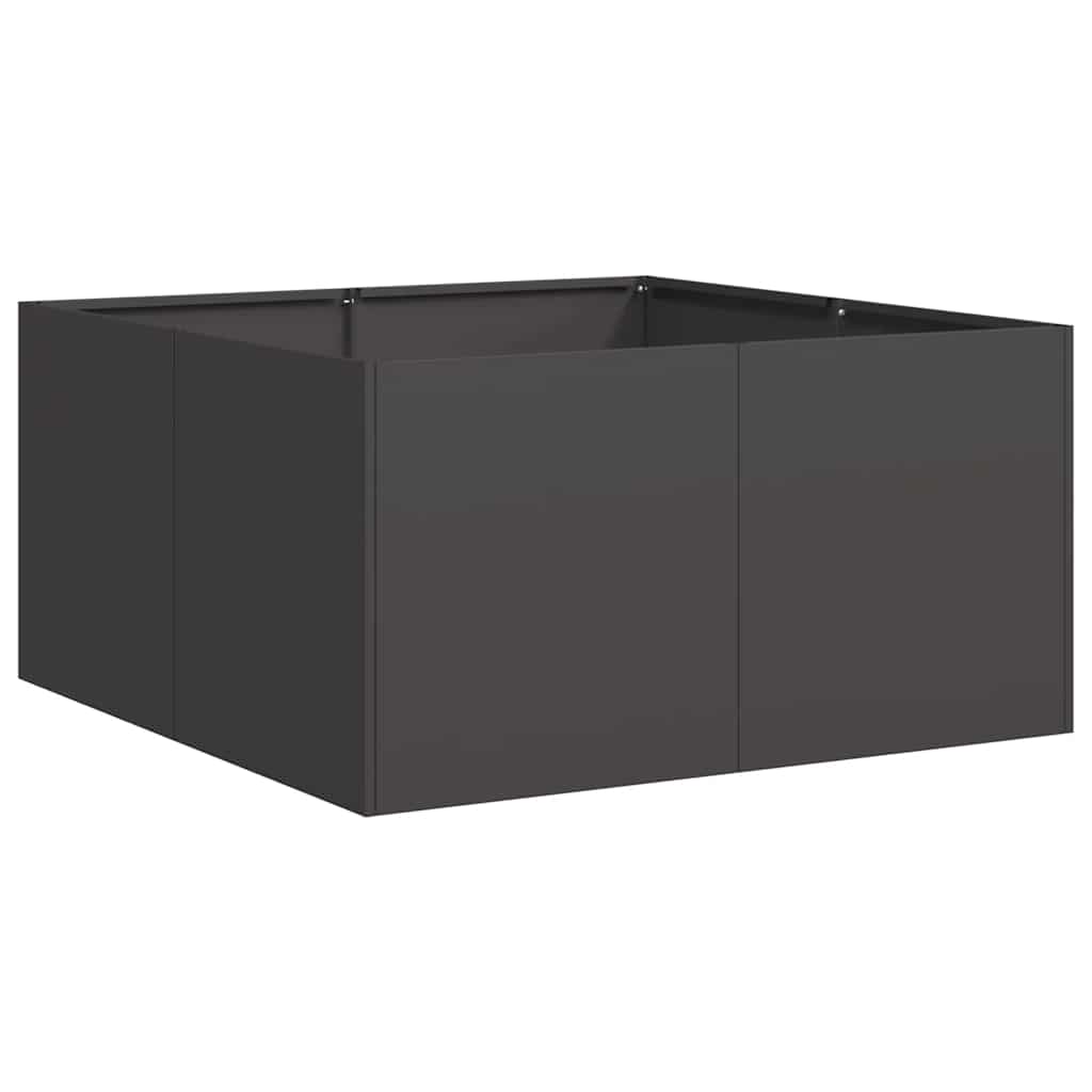 vidaXL Planter Black 80x80x40 cm Cold-rolled Steel 2