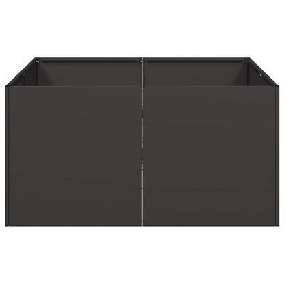 vidaXL Planter Black 80x80x40 cm Cold-rolled Steel 4