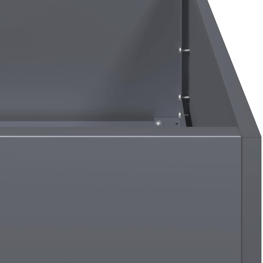 vidaXL Planter Anthracite 80x80x40 cm Cold-rolled Steel 6