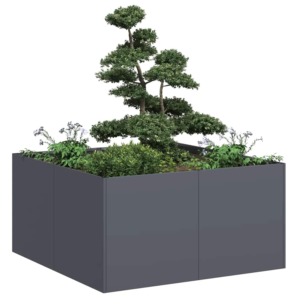 vidaXL Planter Anthracite 80x80x40 cm Cold-rolled Steel 1