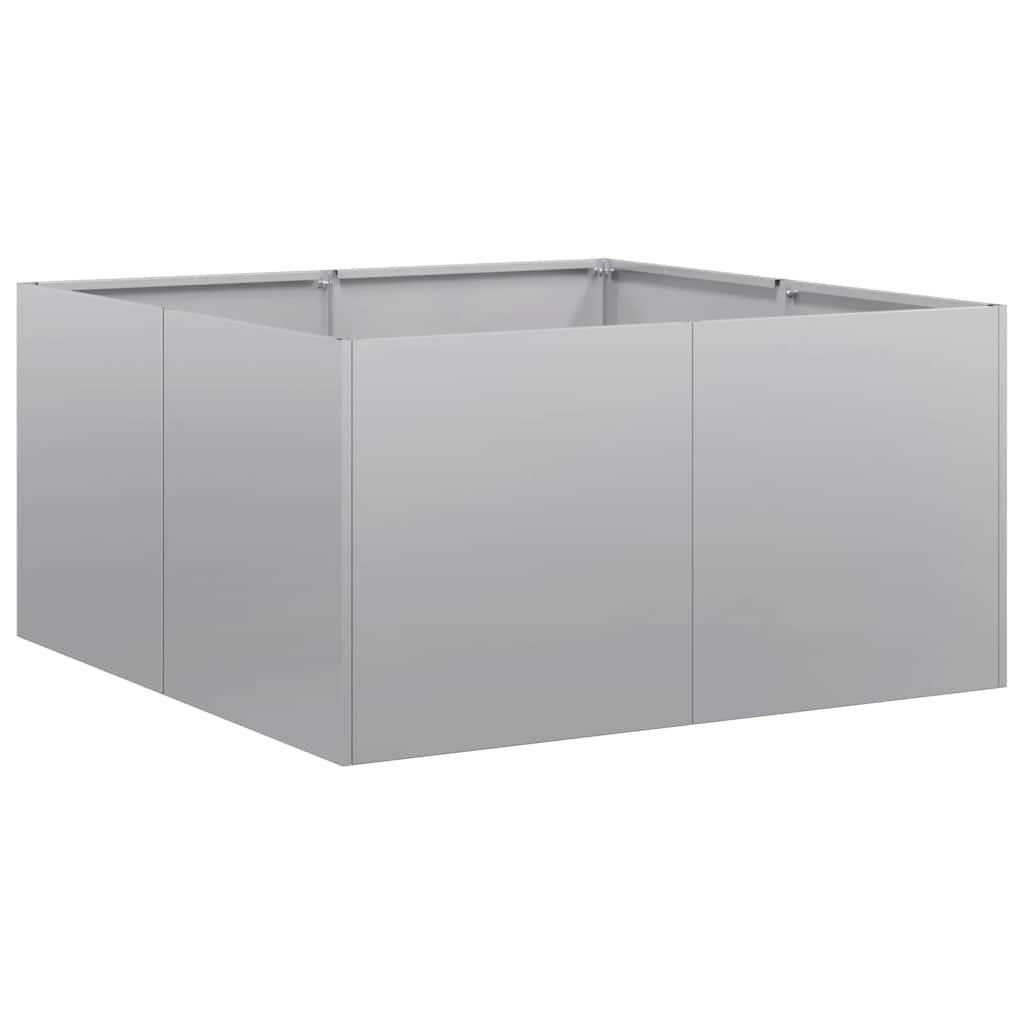 vidaXL Planter 80x80x40 cm Galvanised Steel 2