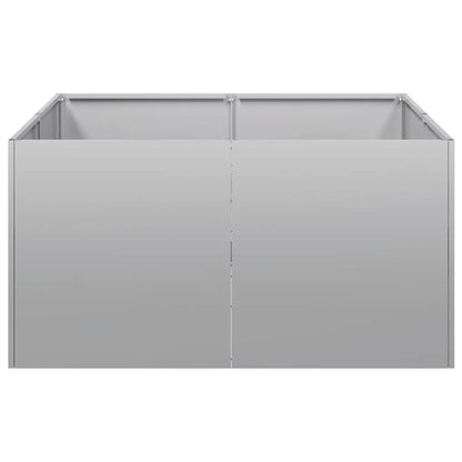 vidaXL Planter 80x80x40 cm Galvanised Steel 4