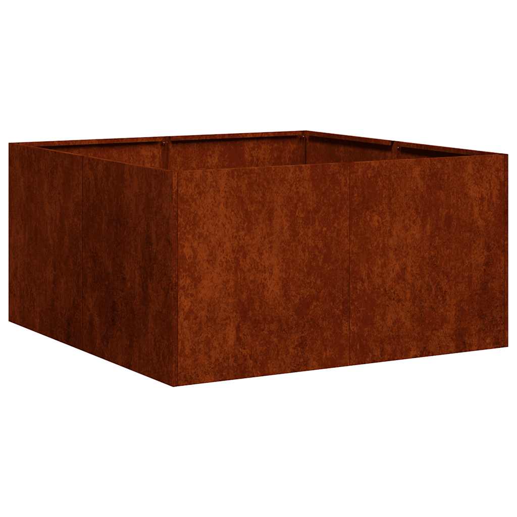 vidaXL Garden Planter Rusty 80 x 80 x 40 cm 2