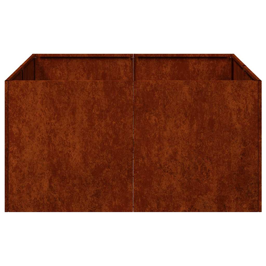 vidaXL Garden Planter Rusty 80 x 80 x 40 cm 5