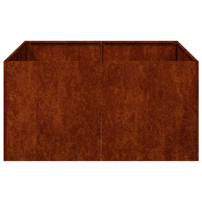 vidaXL Garden Planter Rusty 80 x 80 x 40 cm 5