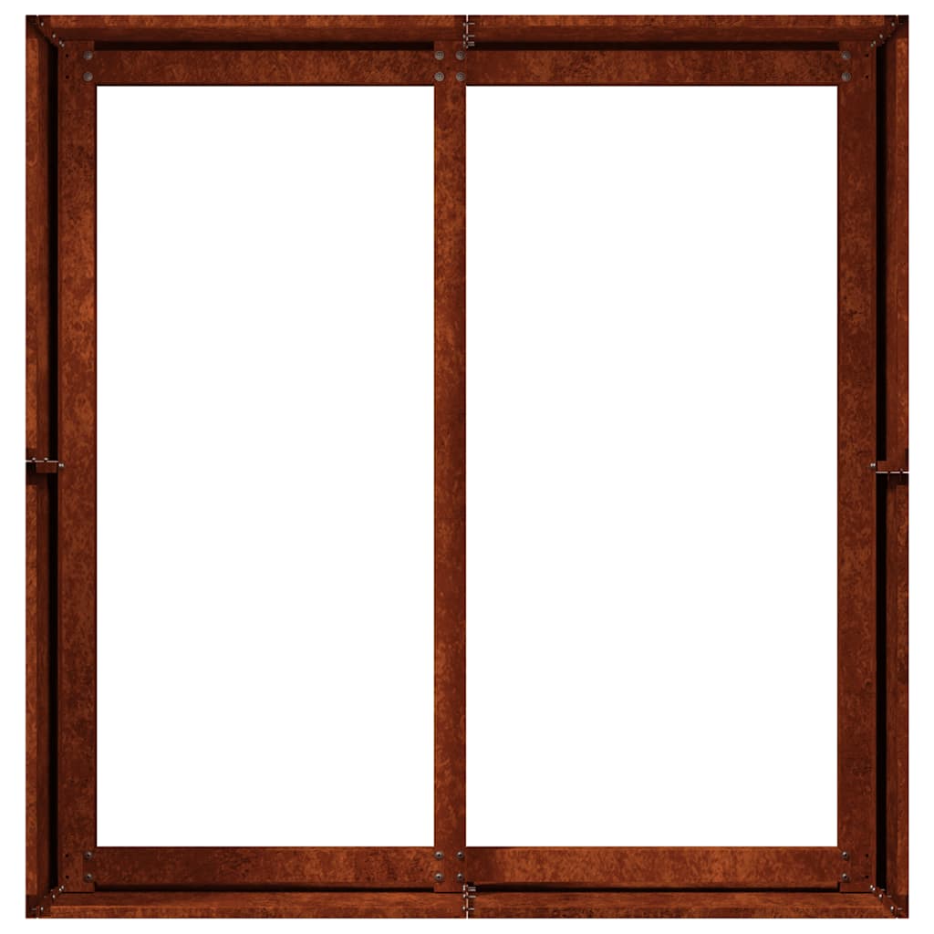 vidaXL Garden Planter Rusty 80 x 80 x 40 cm 6