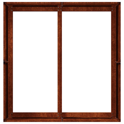 vidaXL Garden Planter Rusty 80 x 80 x 40 cm 6