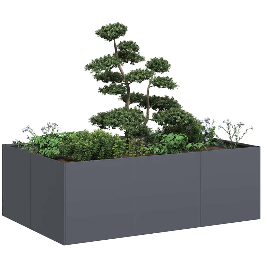 vidaXL Planter Anthracite 120x80x40 cm Steel 1