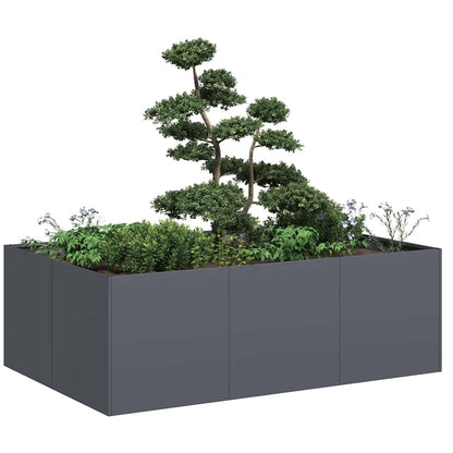 vidaXL Planter Anthracite 120x80x40 cm Steel 1