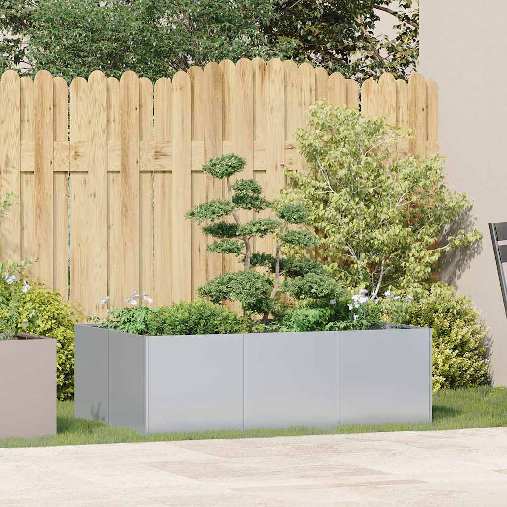 vidaXL Planter 120x80x40 cm Galvanised Steel 3