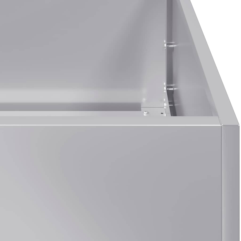 vidaXL Planter 120x80x40 cm Galvanised Steel 6