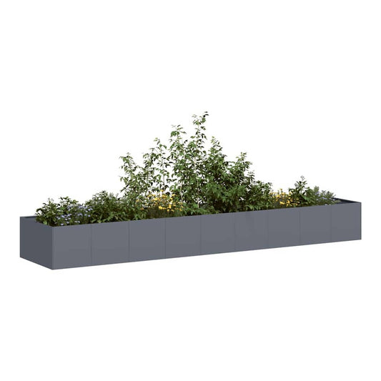 Planter 360x80x40 cm Steel Anthracite
