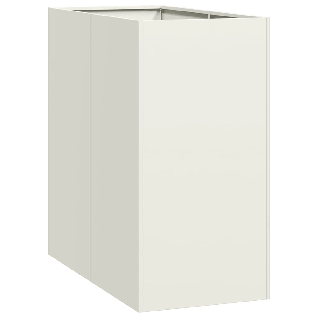 vidaXL Planter White 40x80x80 cm Steel 2