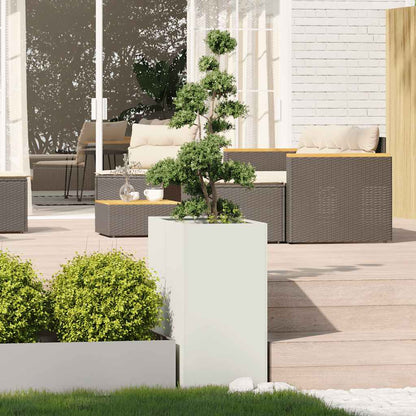 vidaXL Planter White 40x80x80 cm Steel 3