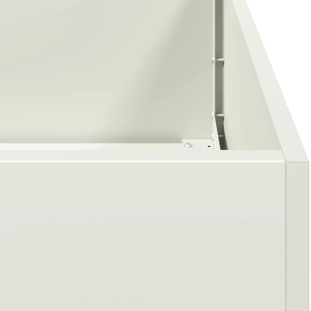 vidaXL Planter White 40x80x80 cm Steel 6