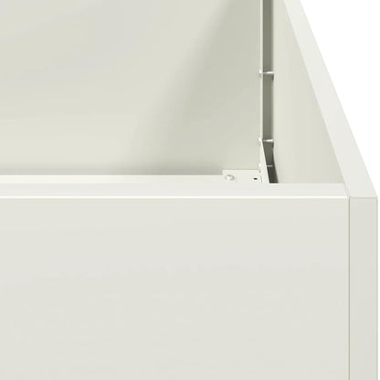 vidaXL Planter White 40x80x80 cm Steel 6