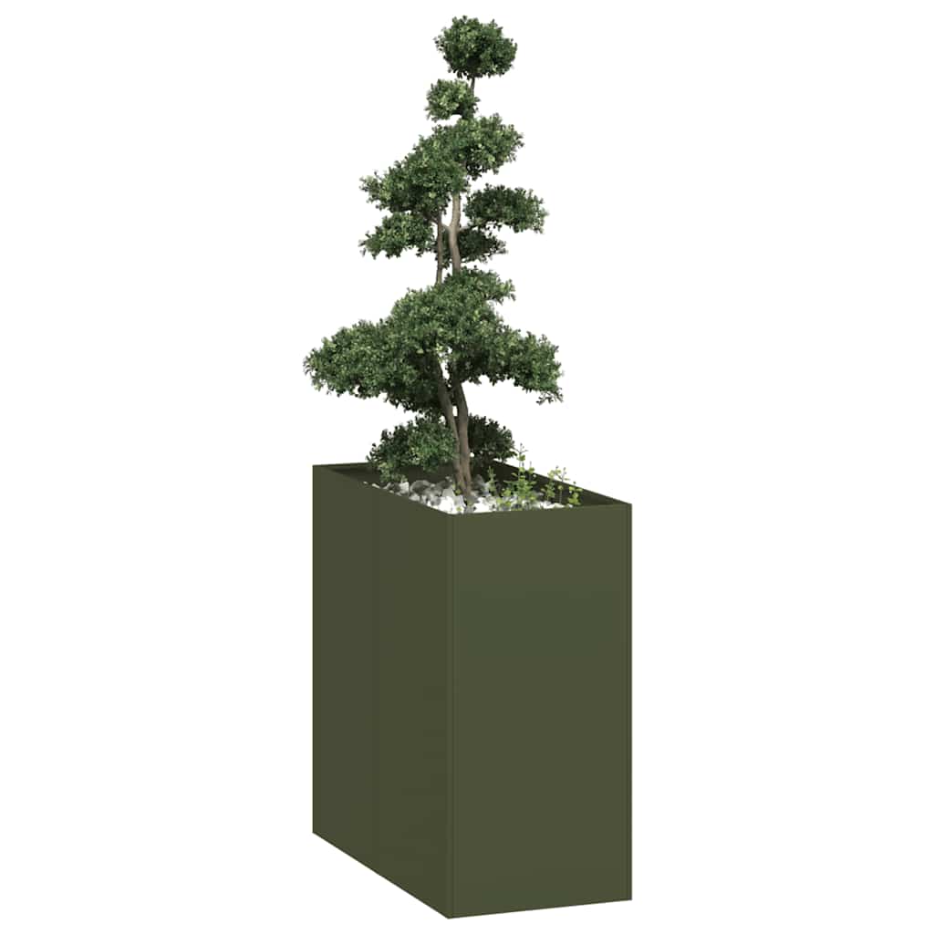 vidaXL Planter Steel Depth 80 cm Height 80 cm