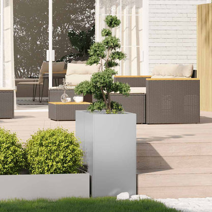 Planter Steel Depth 80 cm Height 80 cm Galvanised steel