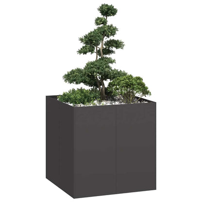 vidaXL Planter Steel Depth 80 cm Height 80 cm