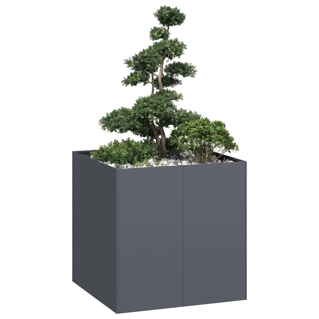 vidaXL Planter Steel Depth 80 cm Height 80 cm