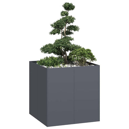 vidaXL Planter Steel Depth 80 cm Height 80 cm