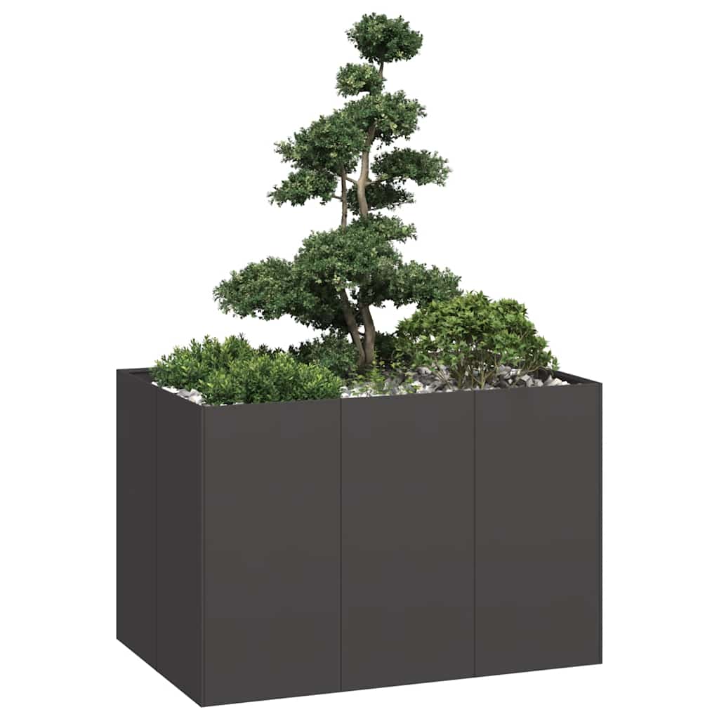 vidaXL Planter Steel Depth 80 cm Height 80 cm
