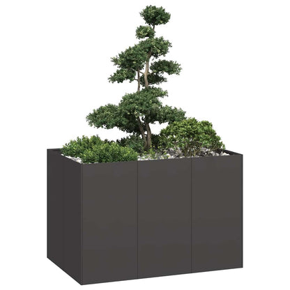 vidaXL Planter Steel Depth 80 cm Height 80 cm