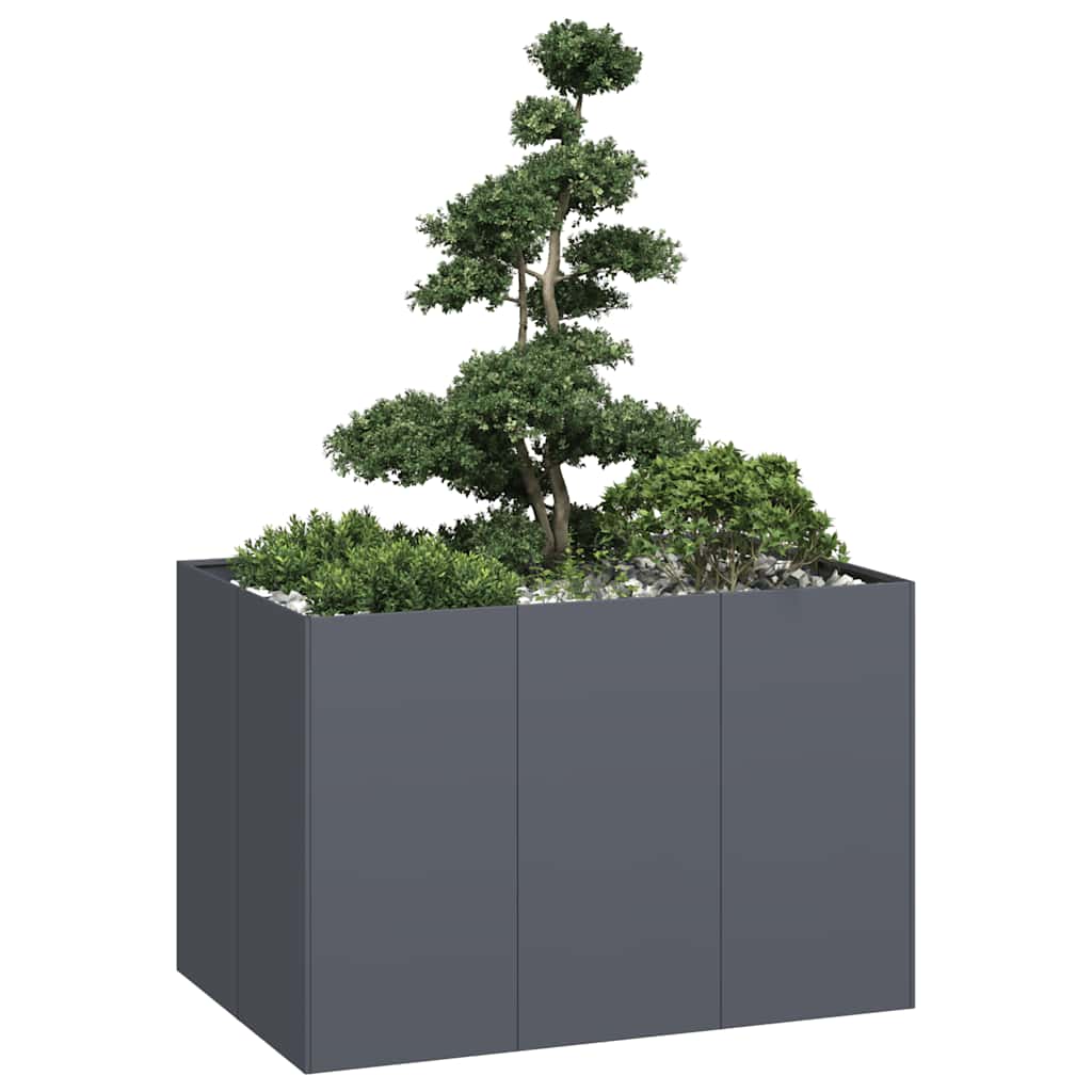 vidaXL Planter Steel Depth 80 cm Height 80 cm