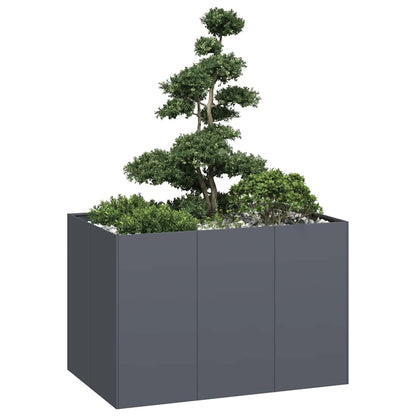 vidaXL Planter Steel Depth 80 cm Height 80 cm