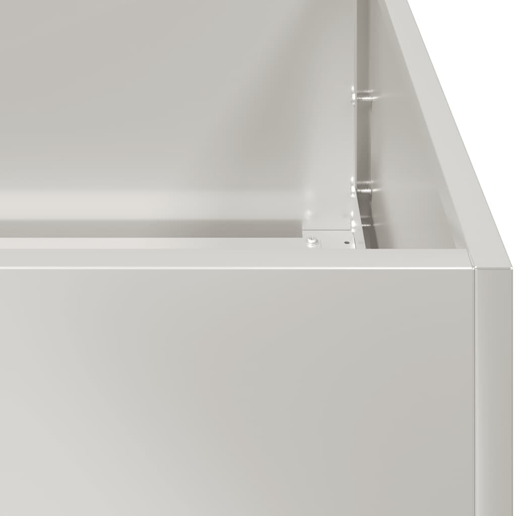 vidaXL Planter 40x40x30 cm Stainless Steel 5