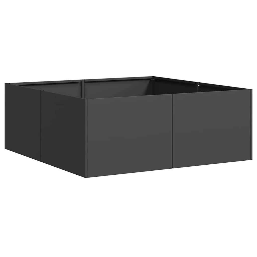 vidaXL Planter Black 80x80x30 cm Steel 2