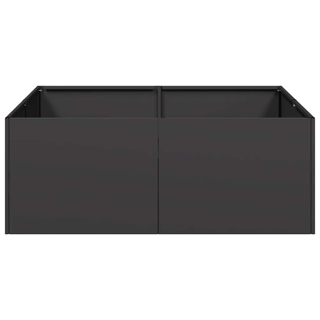 vidaXL Planter Black 80x80x30 cm Steel 4