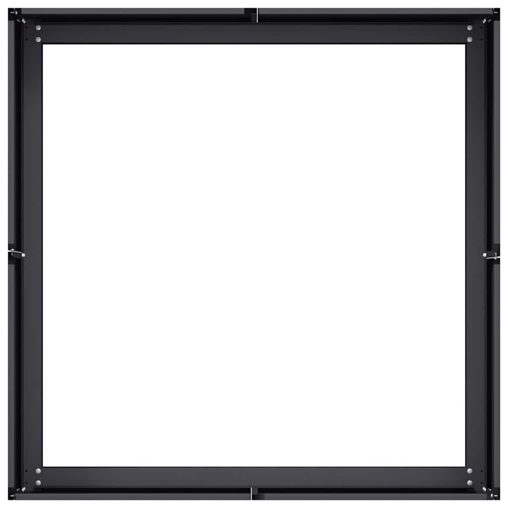 vidaXL Planter Black 80x80x30 cm Steel 5