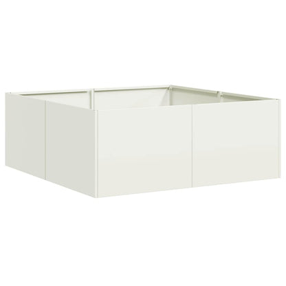 vidaXL Planter White 80x80x30 cm Steel 2