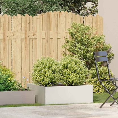 vidaXL Planter White 80x80x30 cm Steel 3