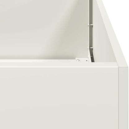 vidaXL Planter White 80x80x30 cm Steel 6