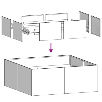 vidaXL Planter Anthracite 80x80x30 cm Steel 6