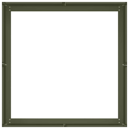 vidaXL Planter Olive Green 80x80x30 cm Steel 4