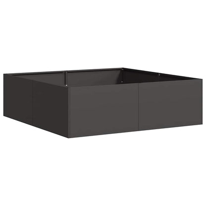vidaXL Planter Black 100x100x30 cm Steel 2