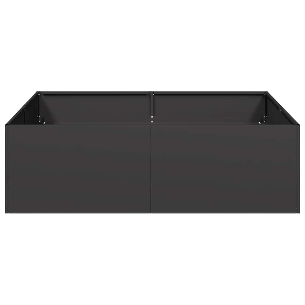 vidaXL Planter Black 100x100x30 cm Steel 4