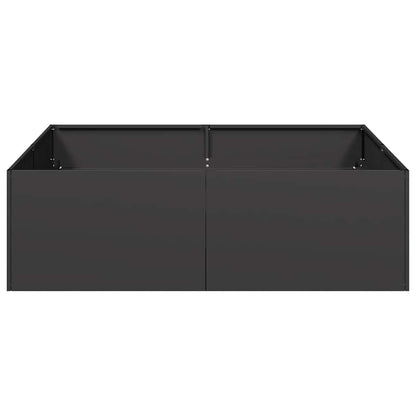 vidaXL Planter Black 100x100x30 cm Steel 4