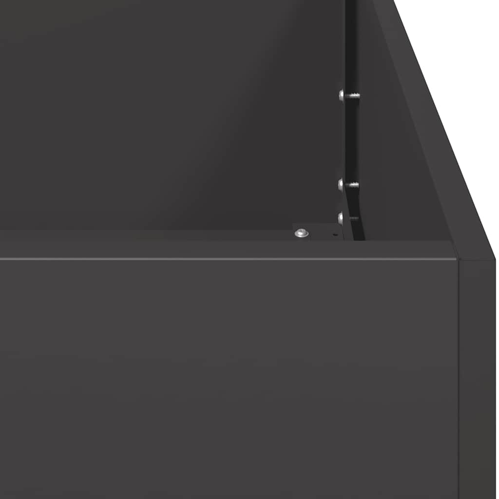 vidaXL Planter Black 100x100x30 cm Steel 6