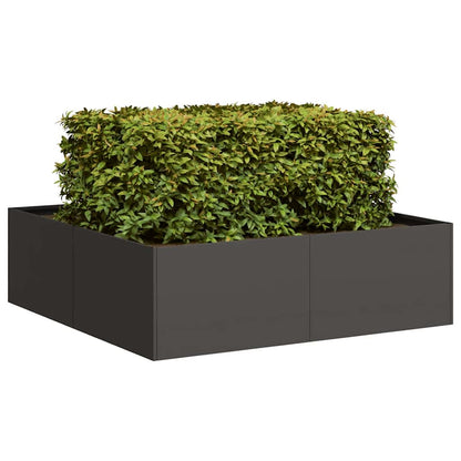 vidaXL Planter Black 100x100x30 cm Steel 1
