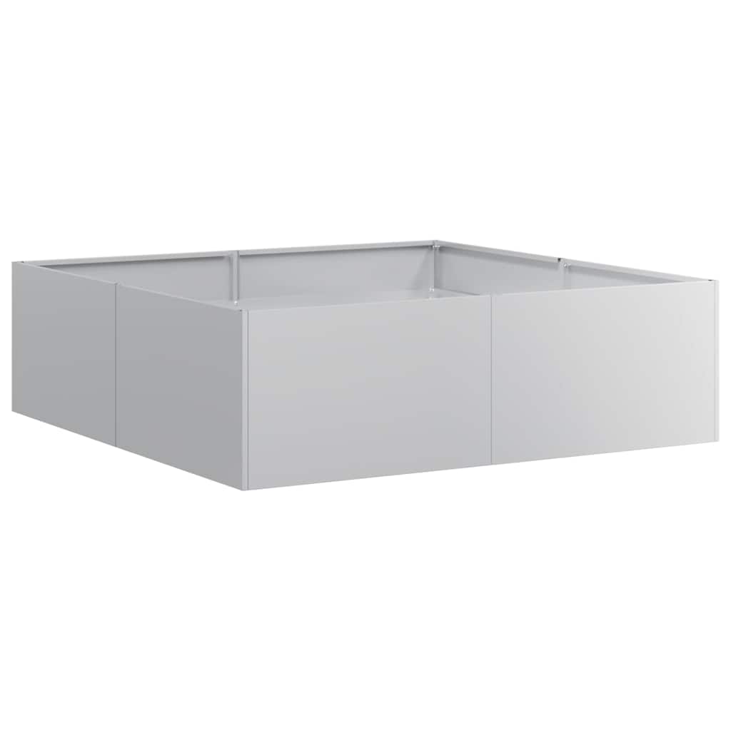 vidaXL Planter 100x100x30 cm Galvanised Steel 2