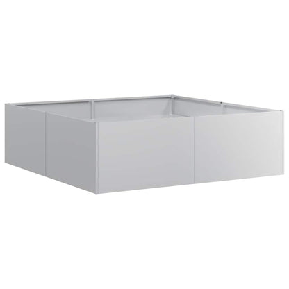 vidaXL Planter 100x100x30 cm Galvanised Steel 2