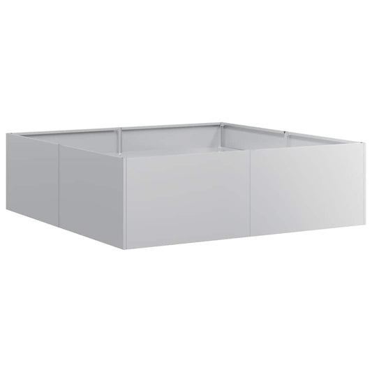 vidaXL Planter 100x100x30 cm Galvanised Steel 2
