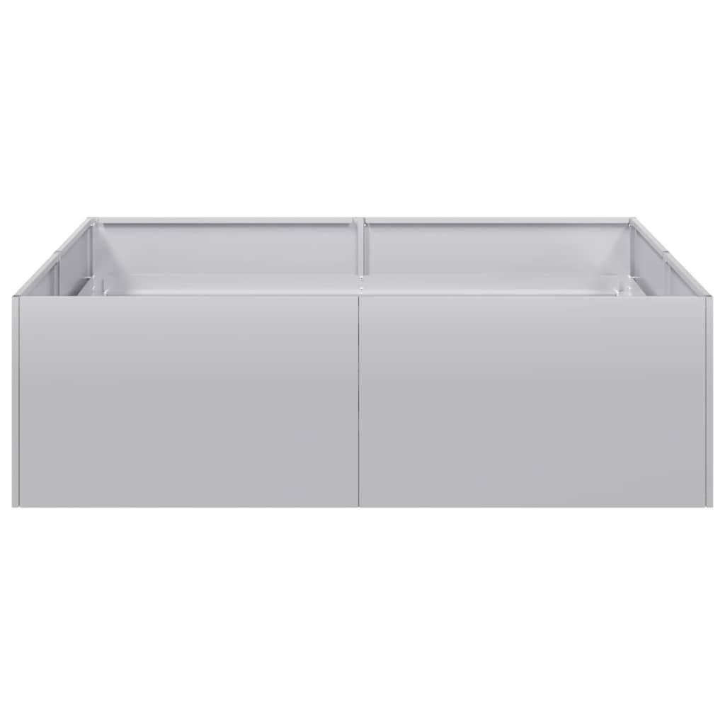vidaXL Planter 100x100x30 cm Galvanised Steel 4
