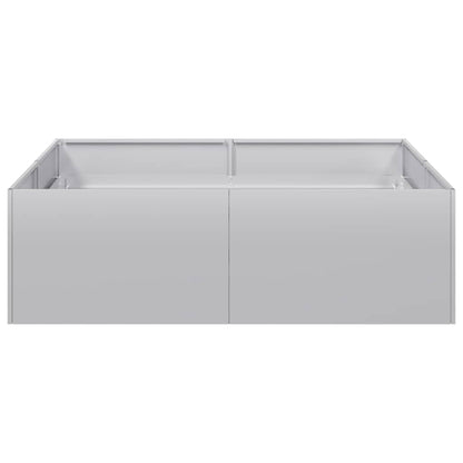 vidaXL Planter 100x100x30 cm Galvanised Steel 4