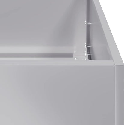 vidaXL Planter 100x100x30 cm Galvanised Steel 6